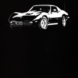 1973 Corvette Three Quarter View Dark Color T Shirt