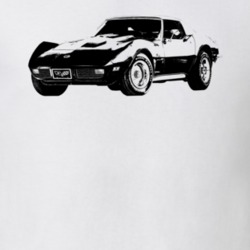 1973 Corvette Three Quarter View Light Color T Shirt