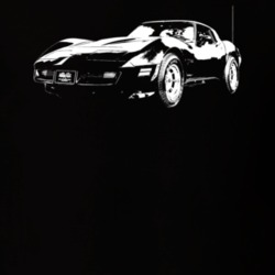 1980 Corvette Three Quarter View Dark Color T Shirt