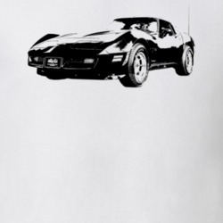 1980 Corvette Three Quarter View Light Color T Shirt