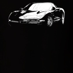 2003 Corvette Three Quarter View Dark Color T Shirt