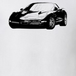 2003 Corvette Three Quarter View Light Color T Shirt