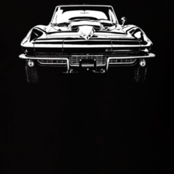 1967 Corvette Grill View Dark Color T Shirt