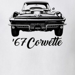 1967 Corvette Grill View With Model Year Light Color T Shirt