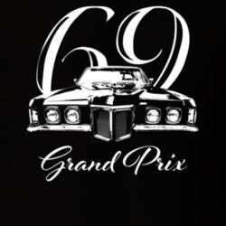 1969 Gran Prix Grill View With Year And Model Dark Color T Shirt
