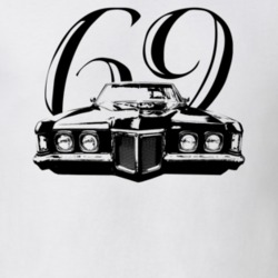 1969 Gran Prix Grill View With Year Light Color T Shirt
