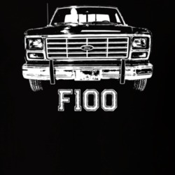 1982 F100 Grill View With Model Dark Color T Shirt