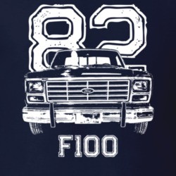1982 F100 Grill View With Year And Model Dark Color T Shirt