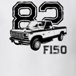 1982 F150 Three Quarter View With Year And Model Light Color T Shirt