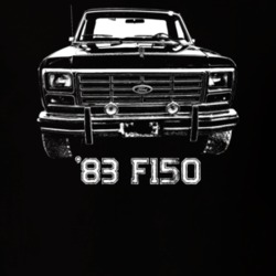 1983 F150 Grill View With Model Year Dark Color T Shirt