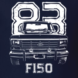 1983 F150 Grill View With Year And Model Dark Color T Shirt