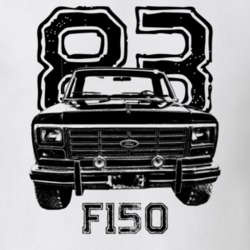 1983 F150 Grill View With Year And Model Light Color T Shirt