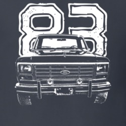 1983 F150 Grill View With Year Dark Color T Shirt