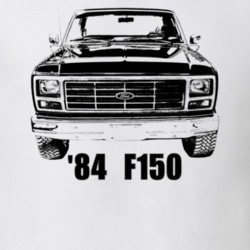 1984 F150 Grill View With Model Year Light Color T Shirt