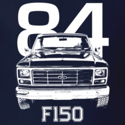 1984 F150 Grill View With Year And Model Dark Color T Shirt