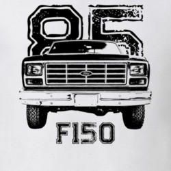 1985 F150 Grill View With Year And Model Light Color T Shirt