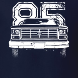1985 F150 Grill View With Year Dark Color T Shirt