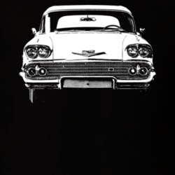 1958 Impala Grill View Dark Color T Shirt