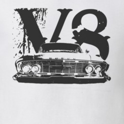 1961 DODGE POLARA Grill Black Graphic With V8 Light T Shirt