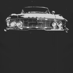 1961 DODGE POLARA Grill White Graphic Dark T Shirt