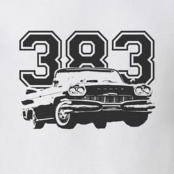 1961 DODGE POLARA Side View Faded Look Black Graphic With Engine Size 