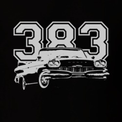 1961 DODGE POLARA Side View Faded Look White Graphic With Engine Size 