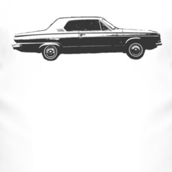 1963 DODGE DART 426 HEMI Faded Look Side View Black Graphic Light T Sh