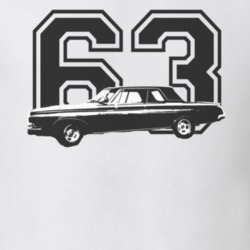 1963 DODGE POLARA Dark Graphic Side View With Year Light T Shirt