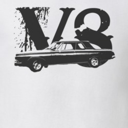 1963 DODGE POLARA Faded Look Black Graphic Side View With V8 Light T S