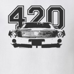 1968 AMC AMX Faded Look Grill View Black Graphic With Engine Size Ligh