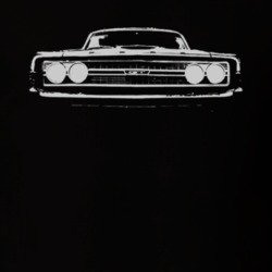 1968  TORINO GT Faded Look Grill View White Graphic Dark T Shirt