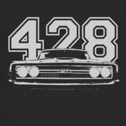 1968  TORINO GT Faded Look Grill View White Graphic With Engine Size D