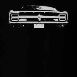 1968  TORINO GT Faded Look Rear View White Graphic Dark T Shirt