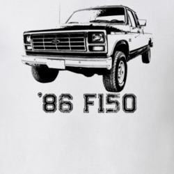 1986 F150 Three Quarter View With Model Year Light Color T Shirt