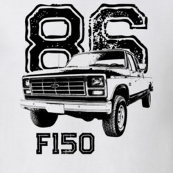 1986 F150 Three Quarter View With Year And Model Light Color T Shirt