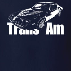 1979 Trans Am Three Quarter View With Model Overlap Dark Color T Shirt