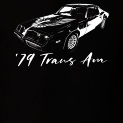 1979 Trans Am Three Quarter View With Model Year Dark Color T Shirt