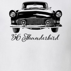 1956 Thunderbird Grill View With Model Year Light Color T Shirt
