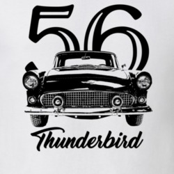 1956 Thunderbird Grill View With Year And Model Light Color T Shirt