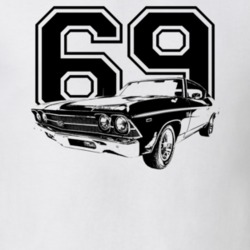 1969 Chevelle Three Quarter View With Year Light Color T Shirt