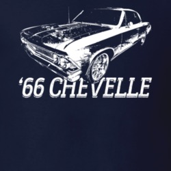 1966 Chevelle Three Quarter View With Model Year Dark Color T Shirt