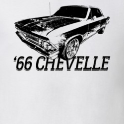 1966 Chevelle Three Quarter View With Model Year Light Color T Shirt
