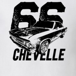1966 Chevelle Three Quarter View With Year And Model Light Color T Shi