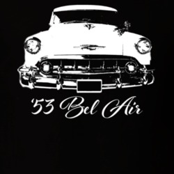 1953 Bel Air Grill View With Model Year Dark Color T Shirt