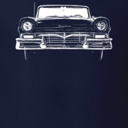 1957 Fairlane Grill View Dark Color T Shirt