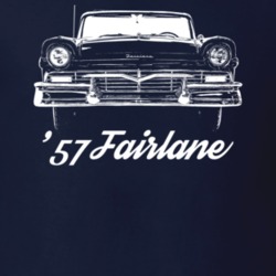 1957 Fairlane Grill View With Model Year Dark Color T Shirt