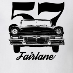 1957 Fairlane Grill View With Year And Model Light Color T Shirt