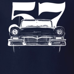1957 Fairlane Grill View With Year Dark Color T Shirt