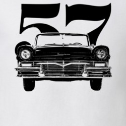 1957 Fairlane Grill View With Year Light Color T Shirt