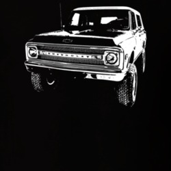 1969 K5 Blazer Three Quarter View Dark Color T Shirt